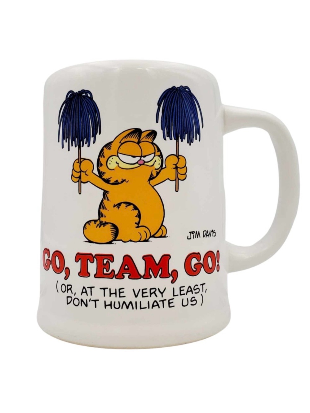 🐈Garfield 'Go, Team, Go!' White Ceramic Mug 1978